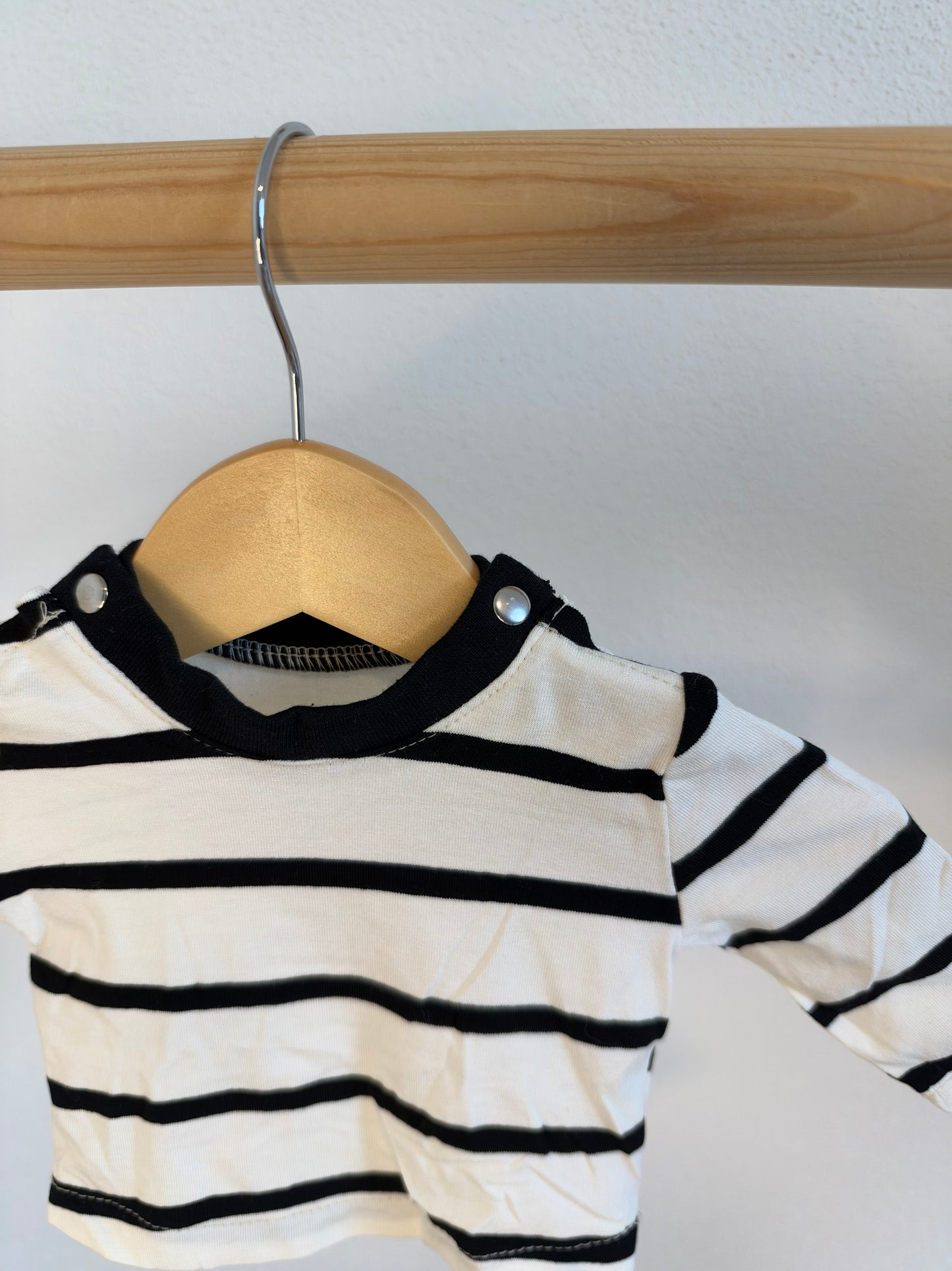 Gestreiftes Langarmshirt - Gr. 50