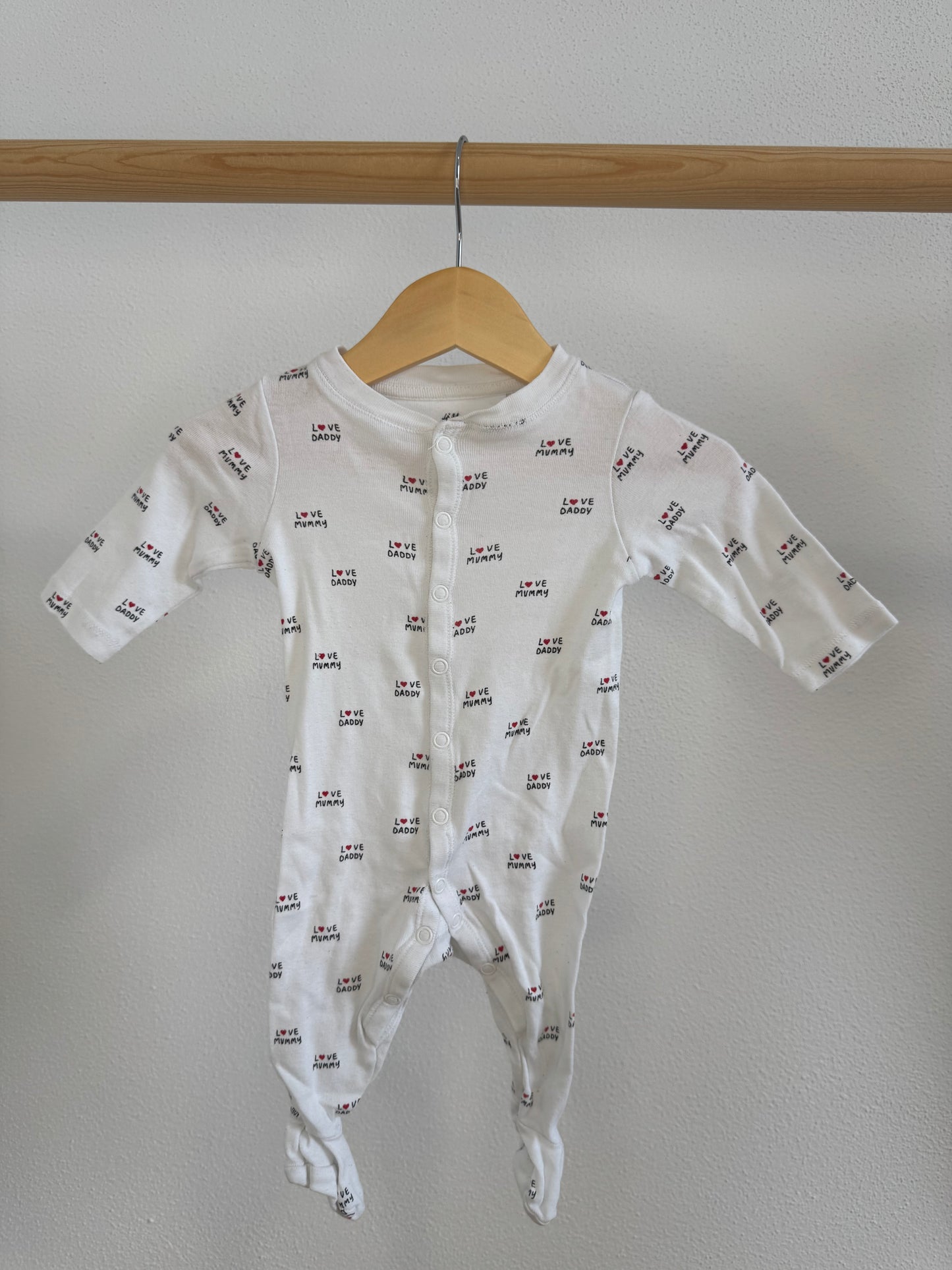 Schlafanzug mit Füßen - Gr. 56 - H&M